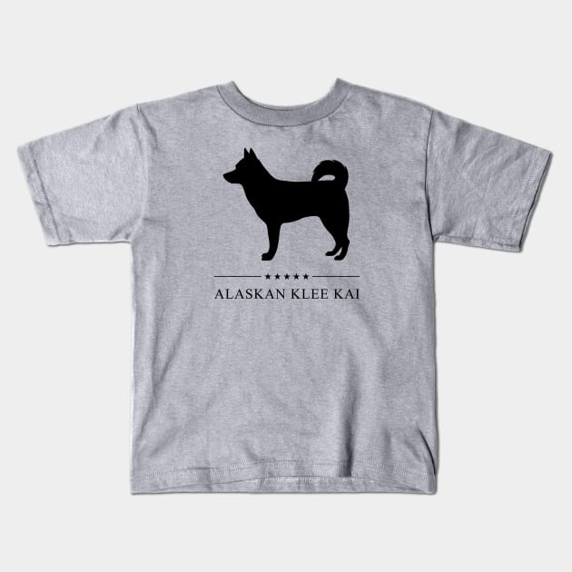 Alaskan Klee Kai Black Silhouette Kids T-Shirt by millersye